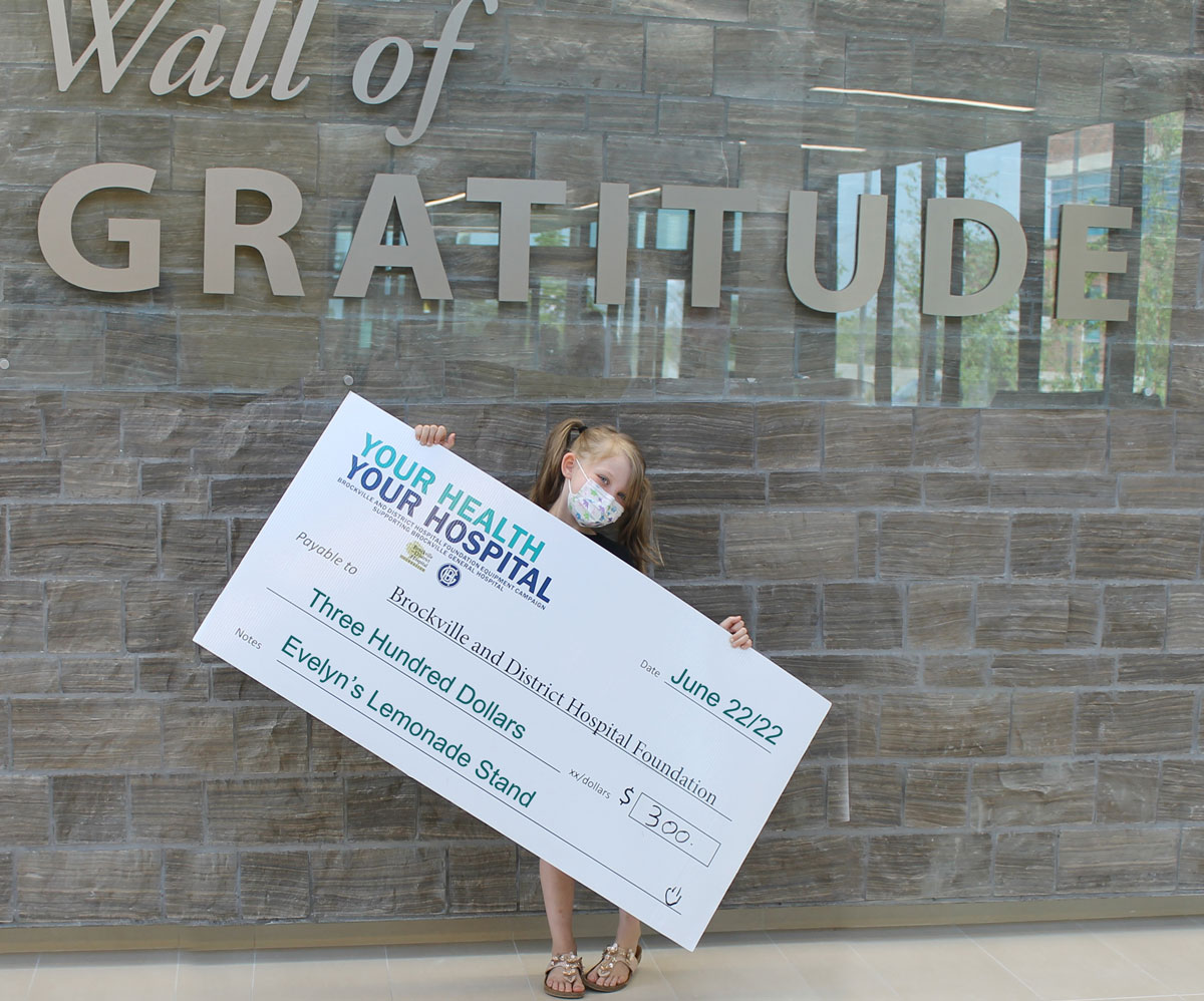 Six-Year-Old Evelyn Galway-Peters Raises $300 Via Her Lemonade Stand to Go Towards the Purchase of an MRI for Brockville General Hospital